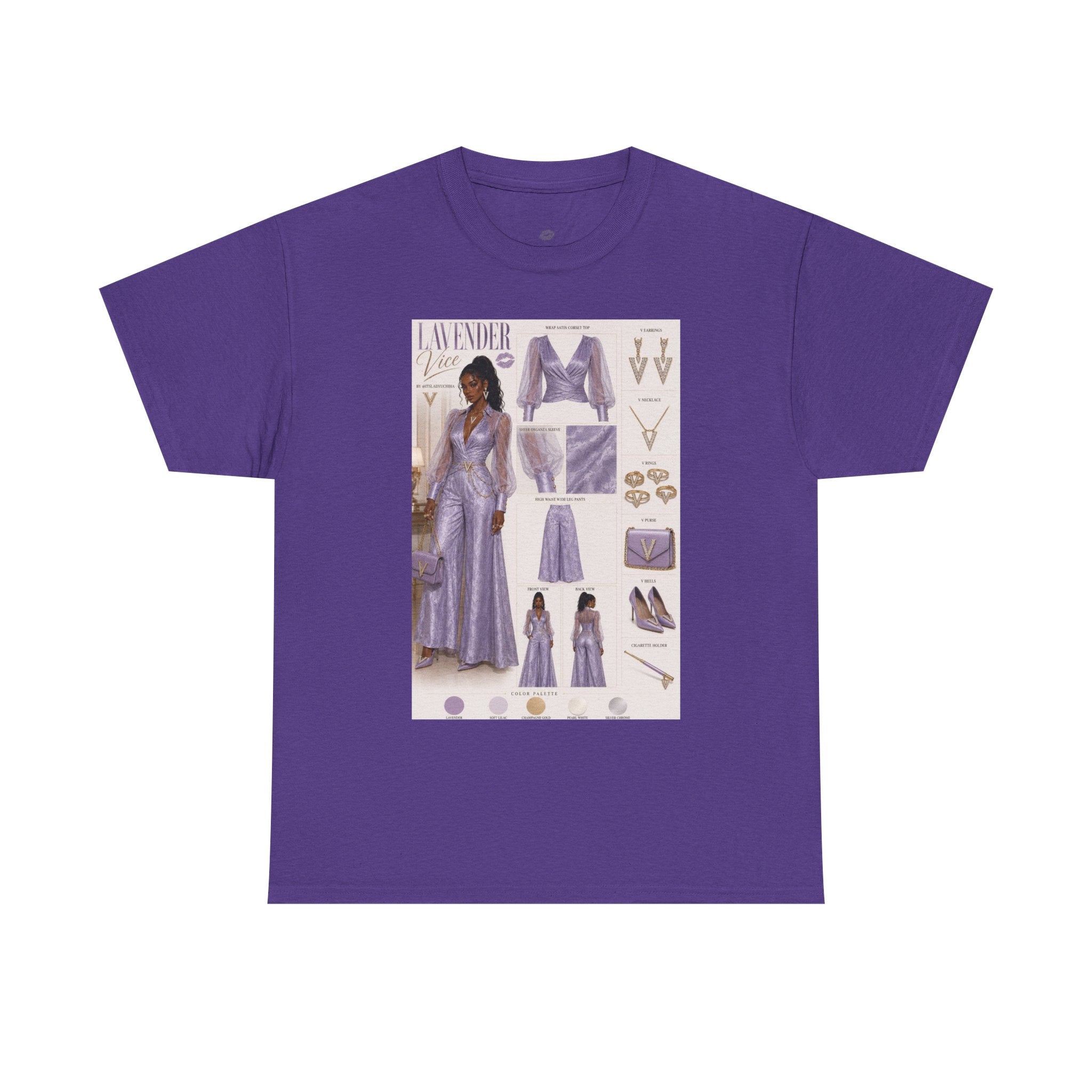 Lavender Vice Luxury Fashion Graphic Tee