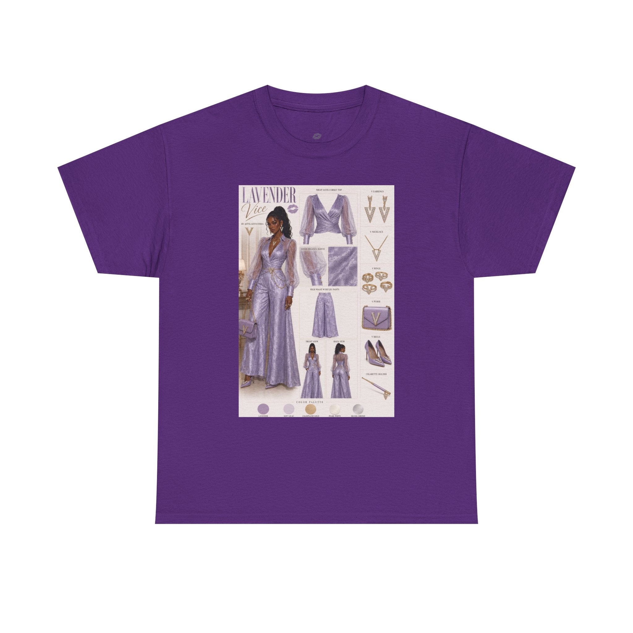 Lavender Vice Luxury Fashion Graphic Tee