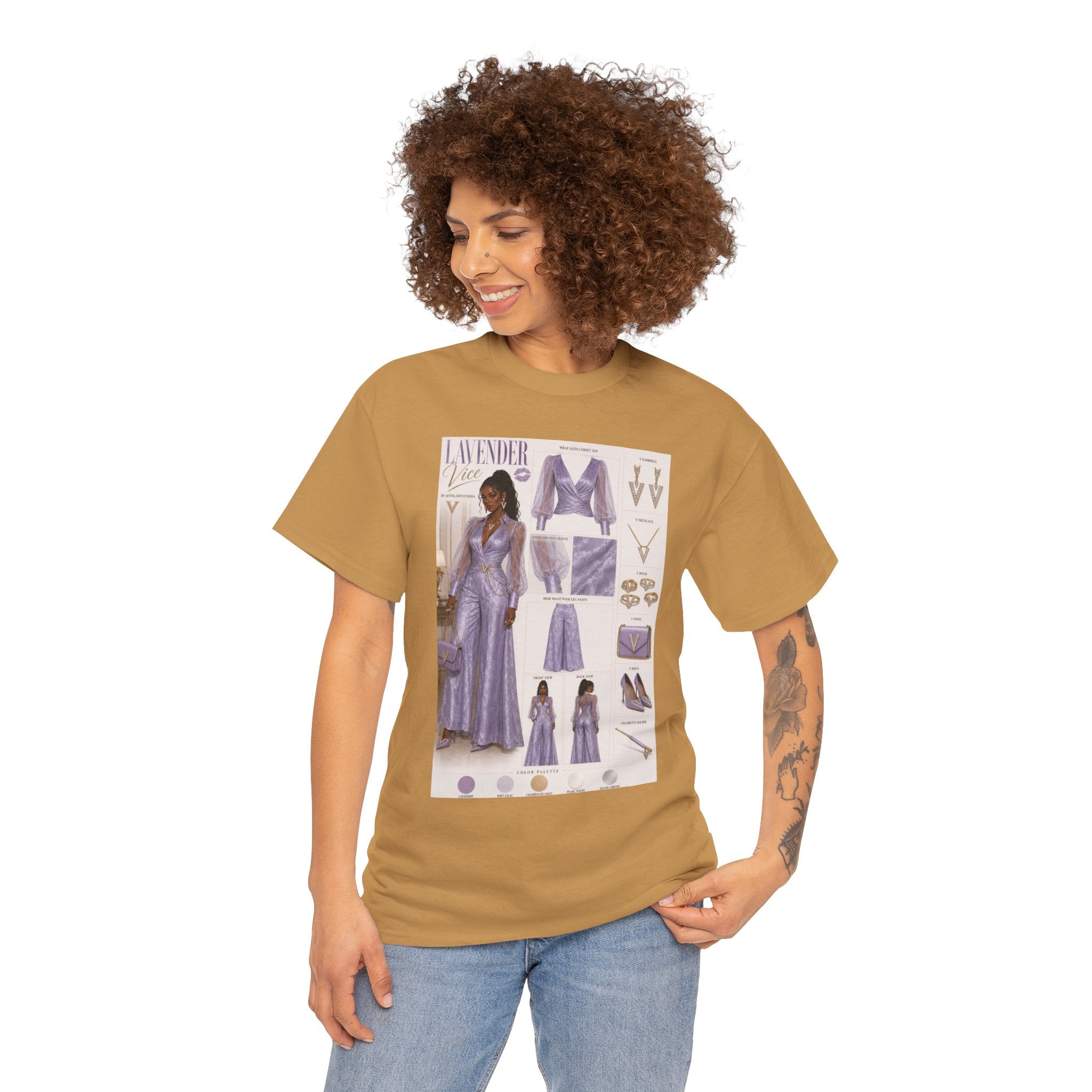 Lavender Vice Luxury Fashion Graphic Tee