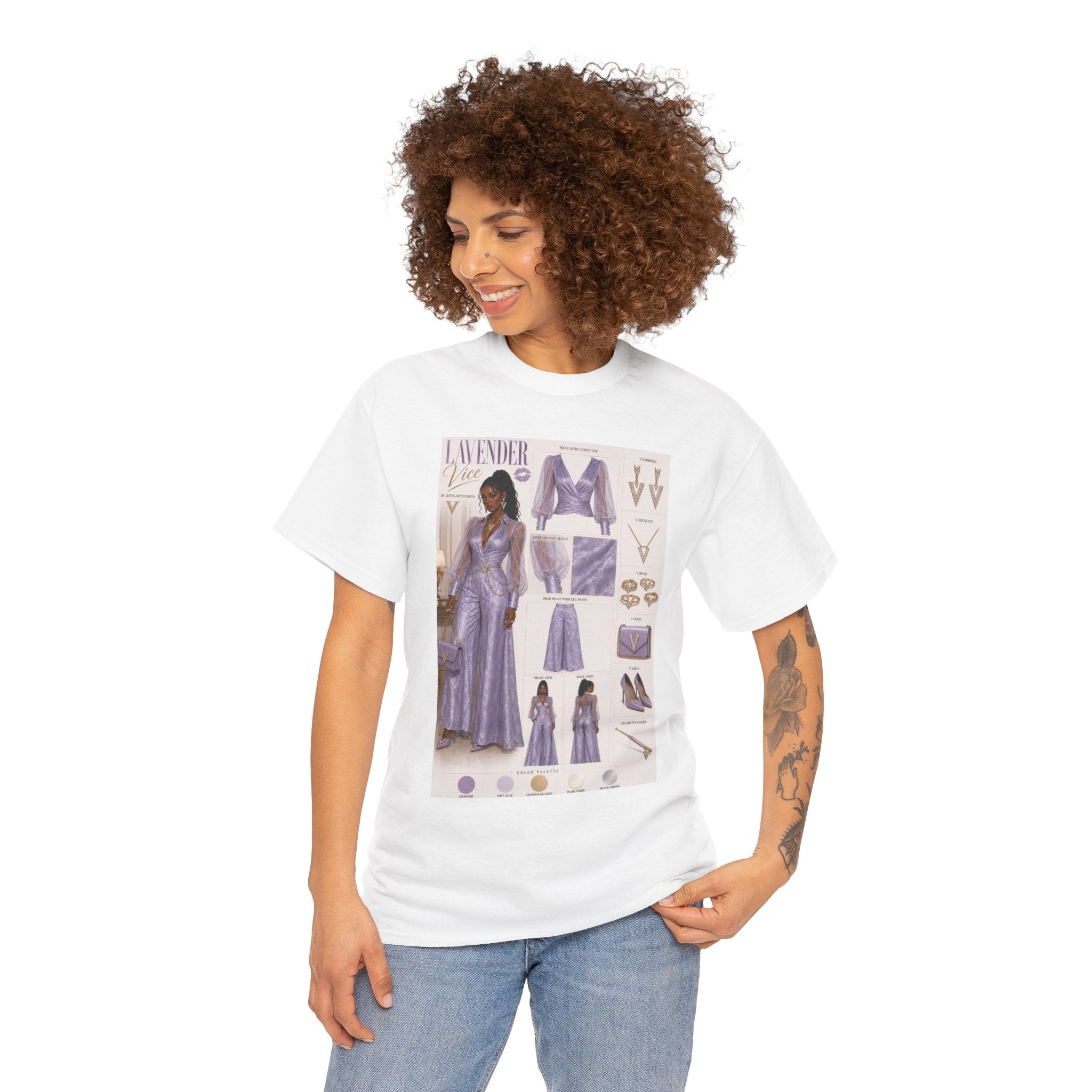 Lavender Vice Luxury Fashion Graphic Tee