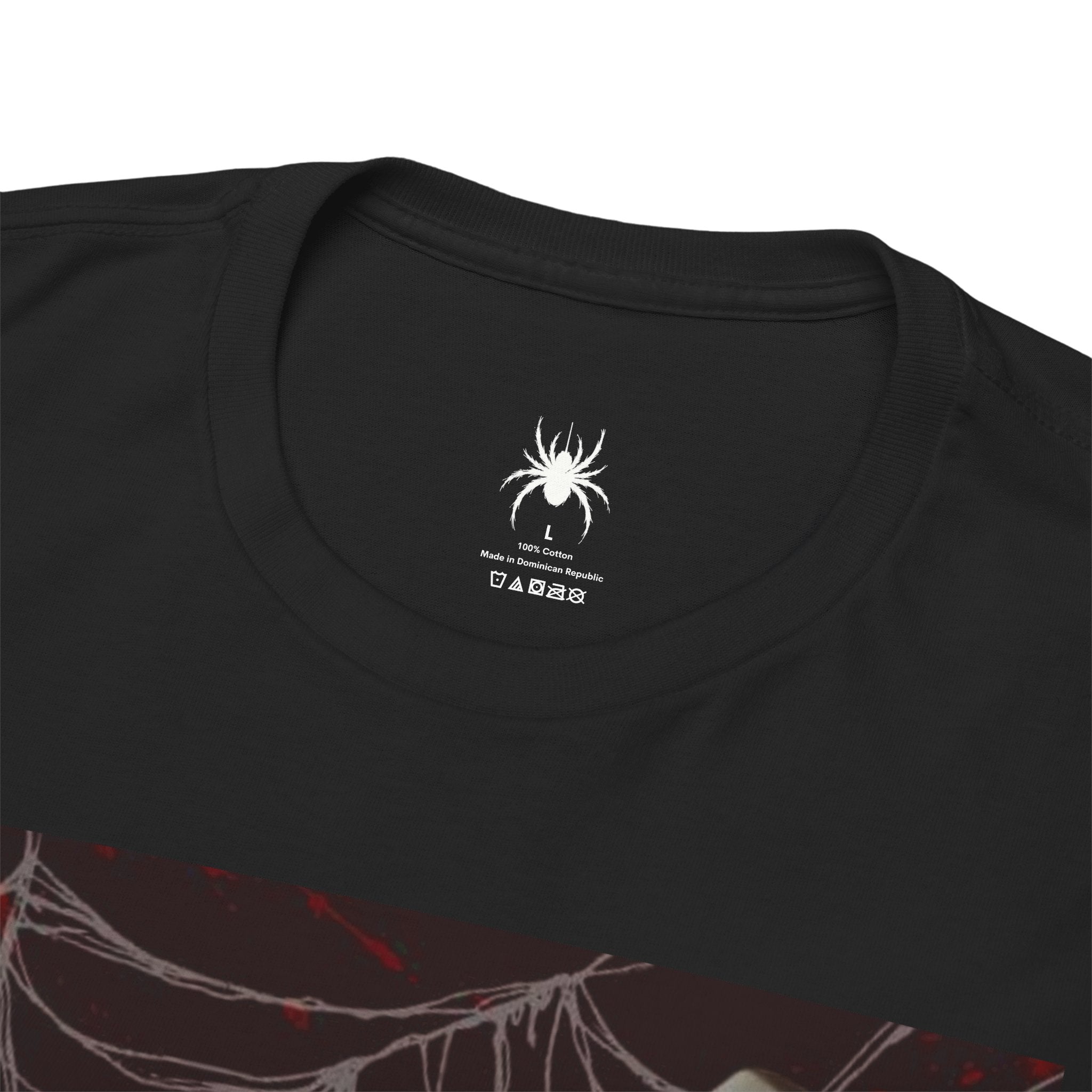 Villain Graphic Tee — Creepy Spider Web Skeletons Horror T‑Shirt