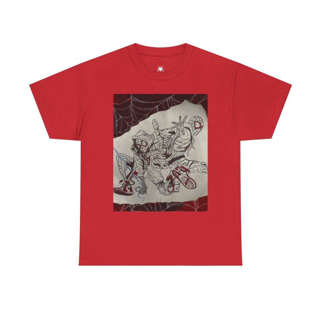 Villain Graphic Tee — Creepy Spider Web Skeletons Horror T‑Shirt
