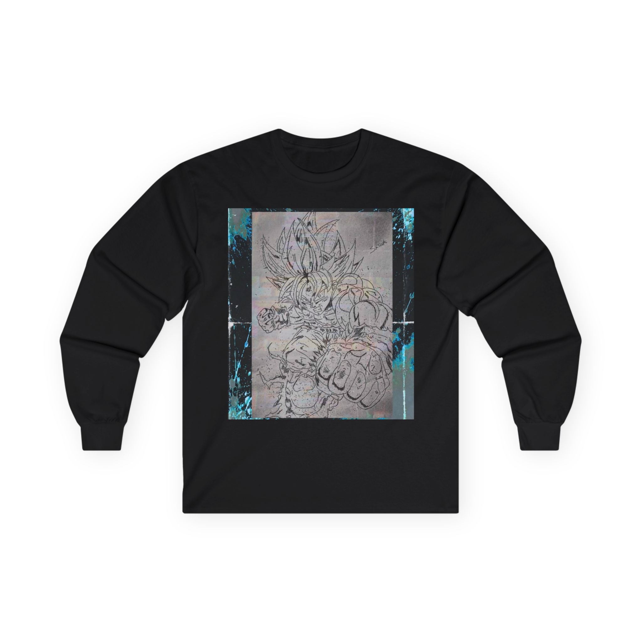 Saiyan Rage Anime Sketch Long Sleeve Tee