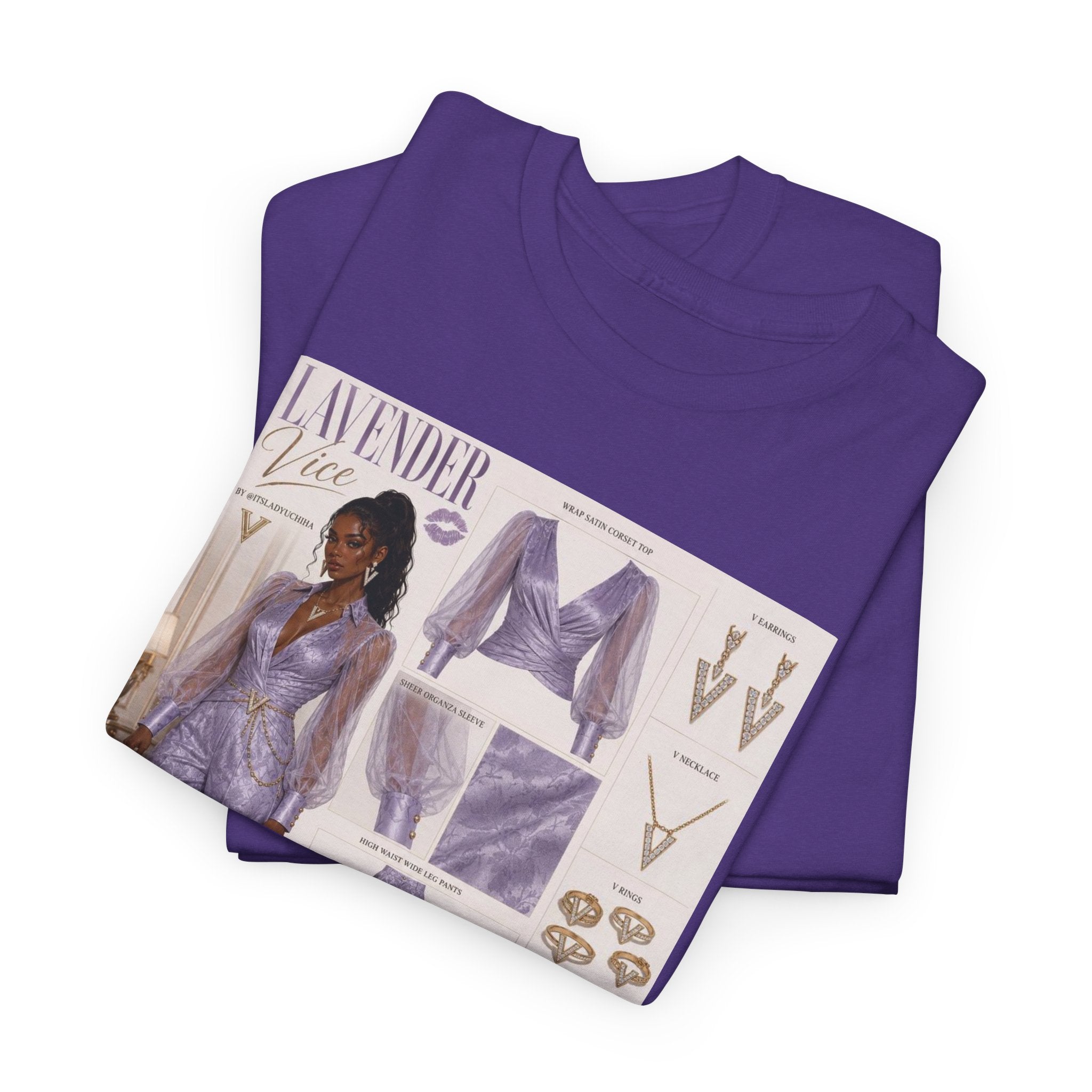 Lavender Vice Luxury Fashion Graphic Tee