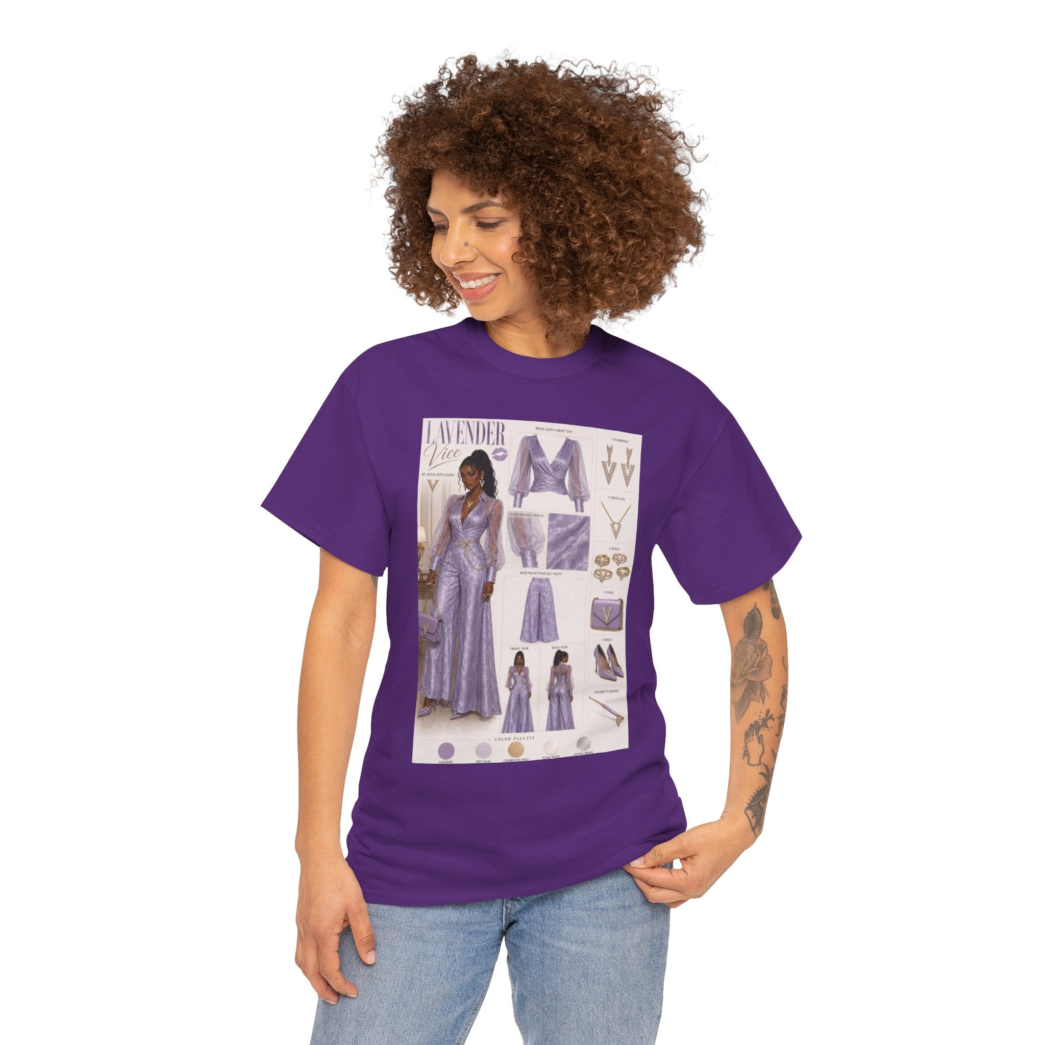 Lavender Vice Luxury Fashion Graphic Tee