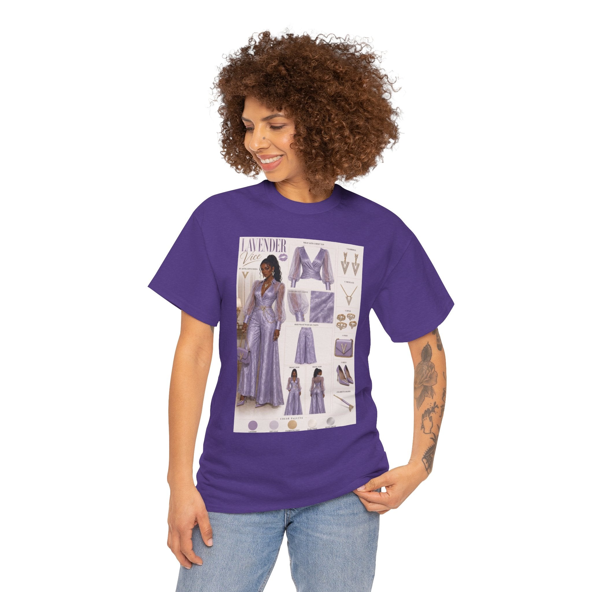 Lavender Vice Luxury Fashion Graphic Tee
