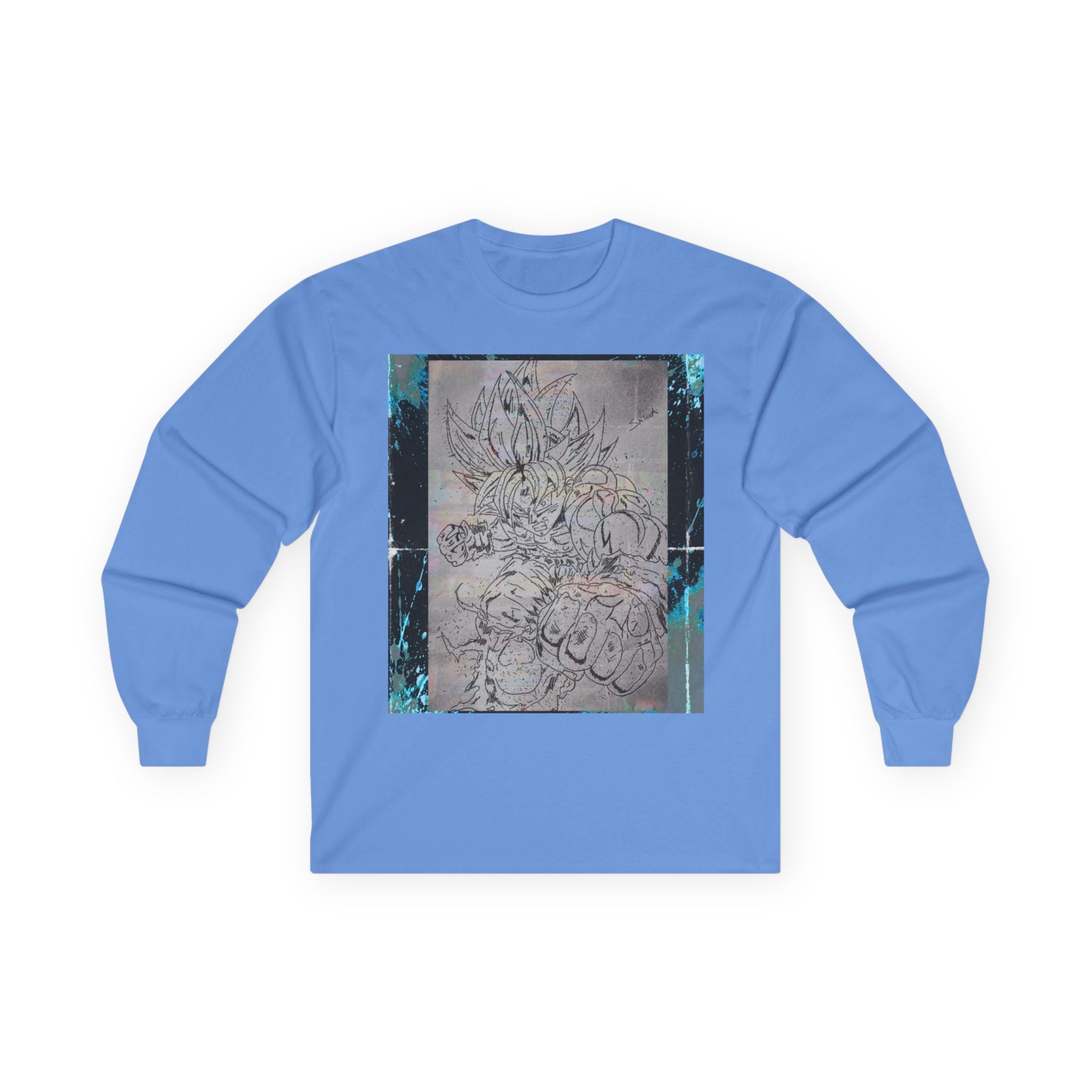 Saiyan Rage Anime Sketch Long Sleeve Tee