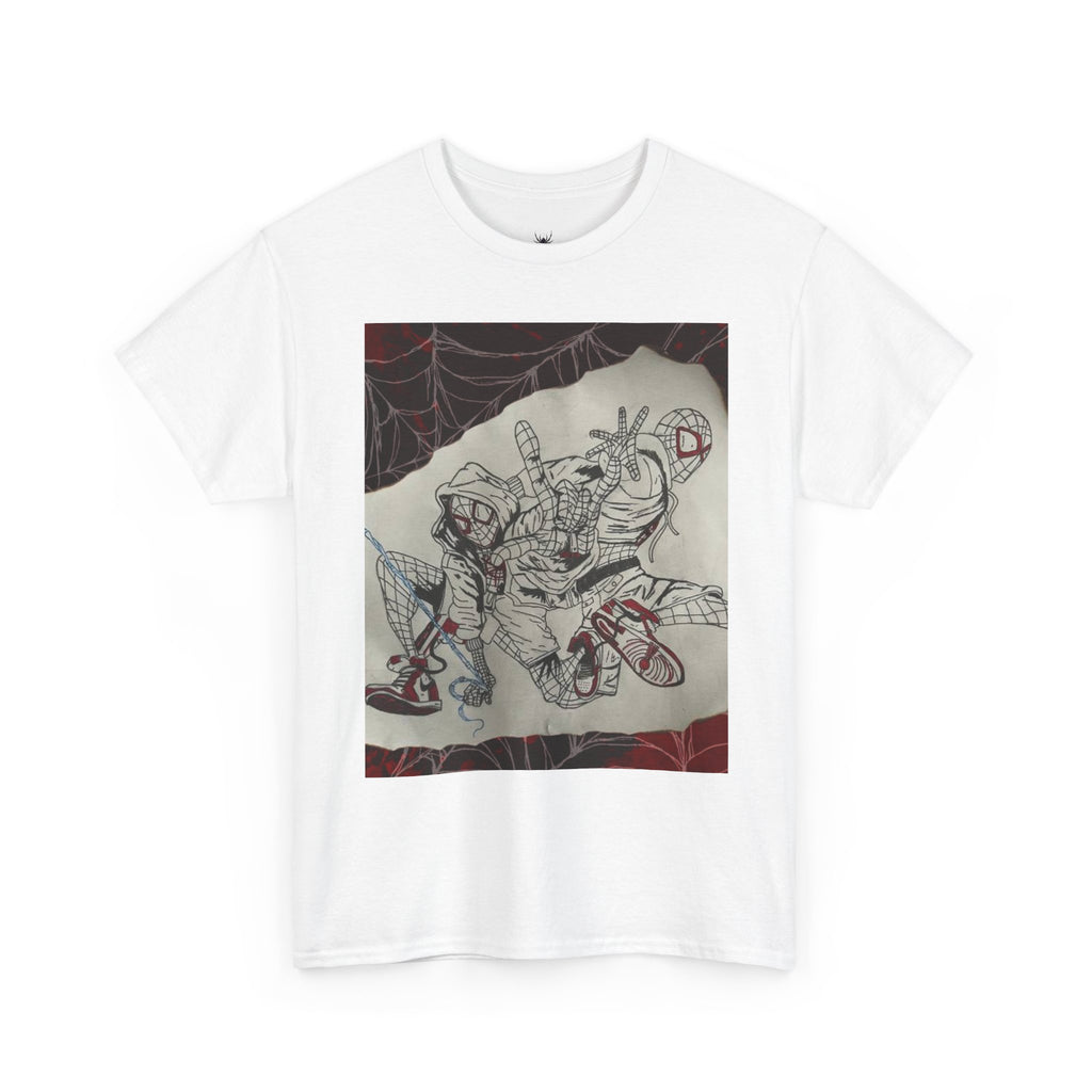Villain Graphic Tee — Creepy Spider Web Skeletons Horror T‑Shirt