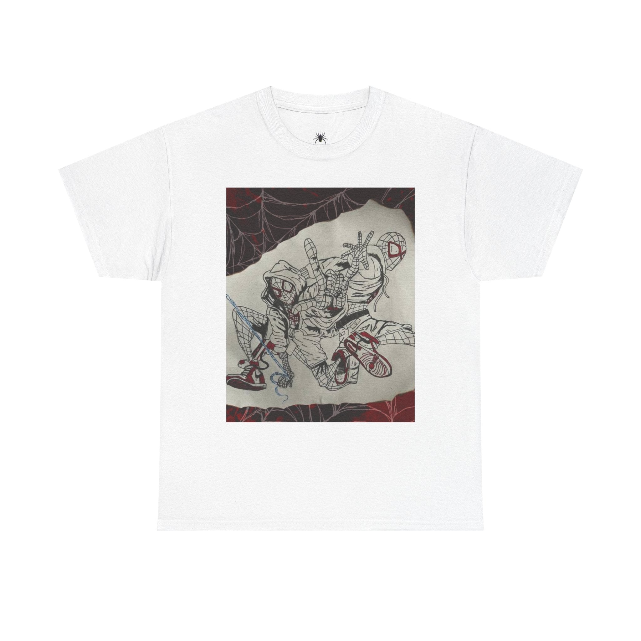 Villain Graphic Tee — Creepy Spider Web Skeletons Horror T‑Shirt