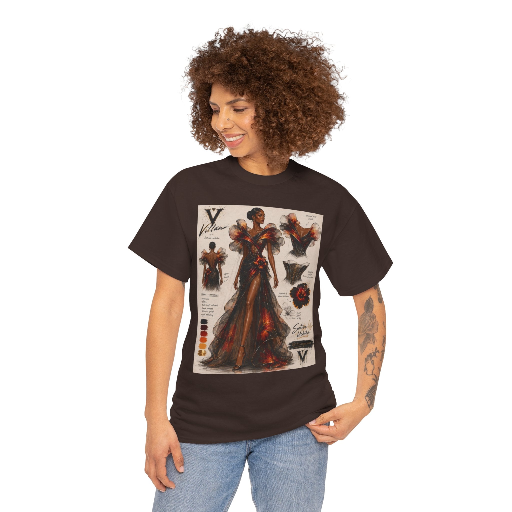 Black Hibiscus Villain Art Tee