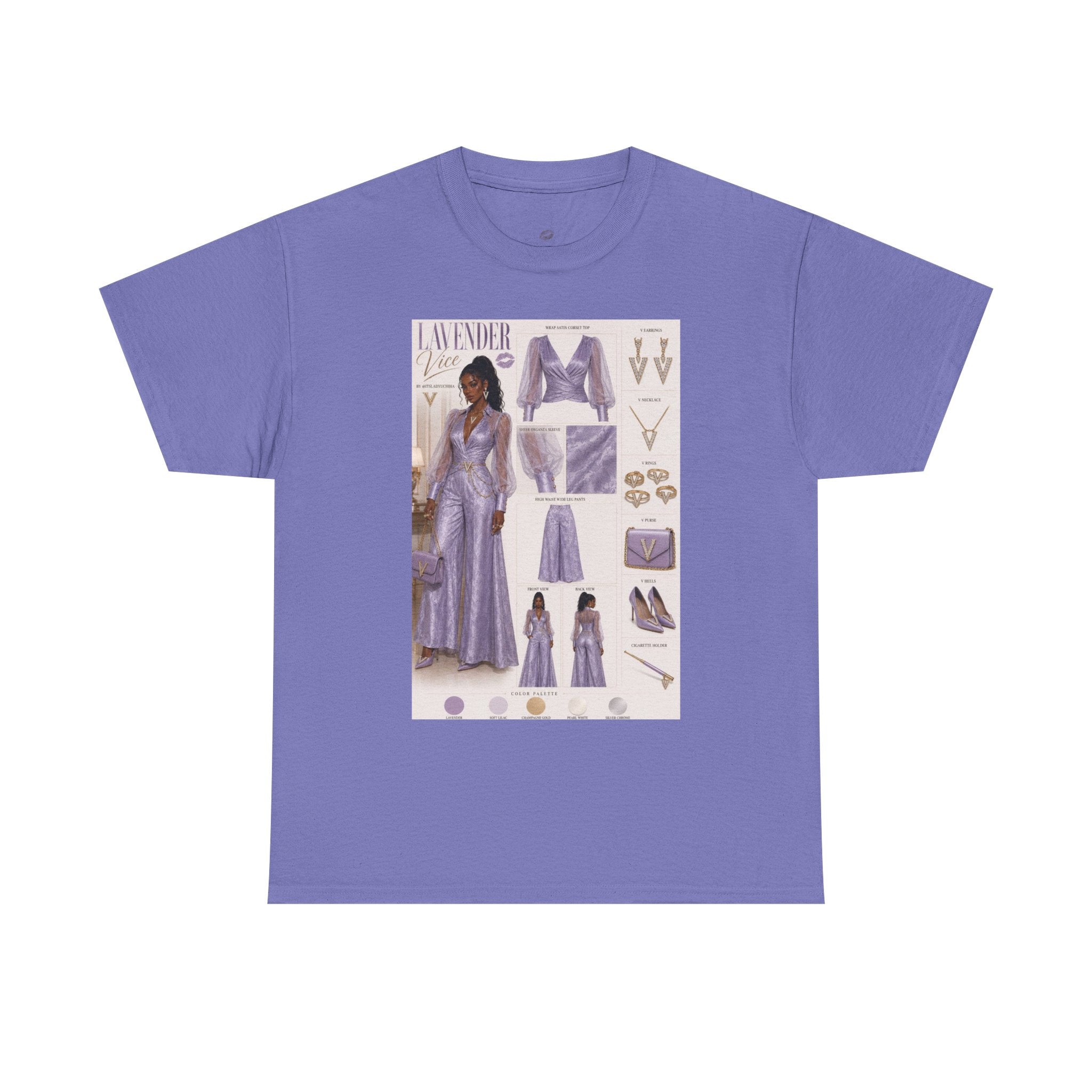 Lavender Vice Luxury Fashion Graphic Tee